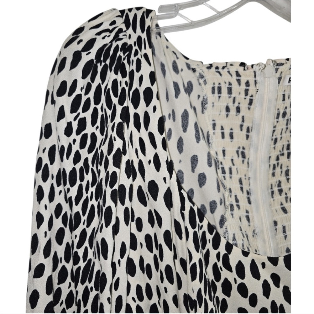 NWOT Reformation Alessi Midi Dress in
Cheetah Print Black White Long Sleeve 0 - Picture 8 of 14